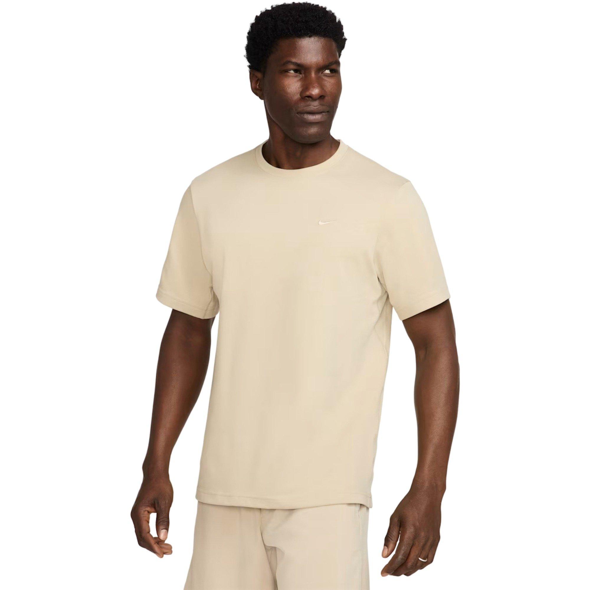 Nike Men's Primary Dri-FIT Short-Sleeve Versatile Top - Beige - BEIGE